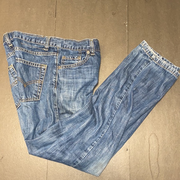 Levi’s 514 Straight Size 12 Slide Tab Button High Rise Washout Denim Jeans - Picture 4 of 16